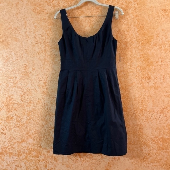 🌿SALE🌿 J. CREW Factory Suiting Babydoll  Sleeveless Navy Blue Dress Sz 6 - Picture 2 of 8